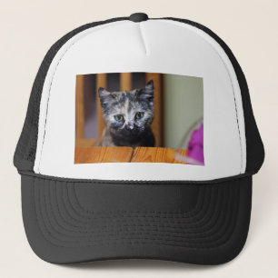 Casquette Cute Kitten noir et blanc