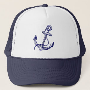 Casquette Cute Navy Blue Nautical Boat Ancre 3