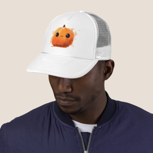 Casquette Cute & Spooky Jack-O-Lantern Cap (En situation)