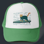 Casquette Cute Surf Tabby Cat<br><div class="desc">VÉRIFIEZ MEOWT ! Avez-vous déjà vu un chat de surf ? Découvrez ce casquette de chat amusant et regardez ma boutique pour plus d'articles assortis comme des tasses, des autocollants et plus encore. Et bien sûr plus de trucs de chat aussi. Customisez ceci avec un nom ou un autre texte....</div>