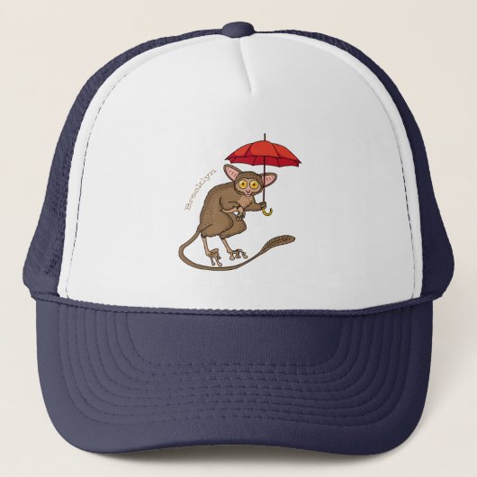 Casquette Cute Tarsier avec dessin animé parapluie (Devant)