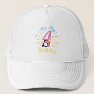 Casquette Cute Toucan 4e anniversaire 4 année fille de naiss