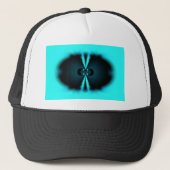 Casquette Cyan et Black Abstrait Art Print (Devant)