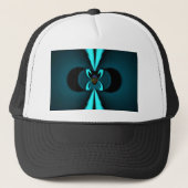 Casquette Cyan et Black Abstrait Art Print (Devant)