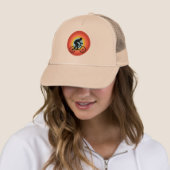 CASQUETTE CYCLISME COUCHER DE SOLEIL VINTAGE (En situation)