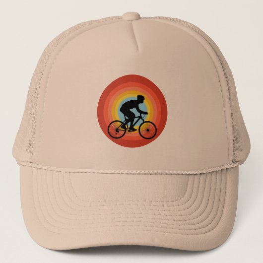 CASQUETTE CYCLISME COUCHER DE SOLEIL VINTAGE (Devant)
