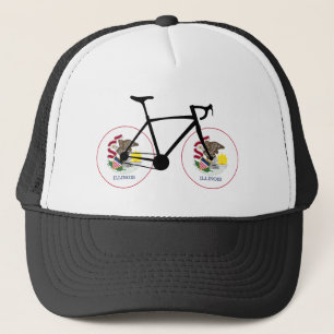 Casquette Cyclisme sous le drapeau de l'Illinois