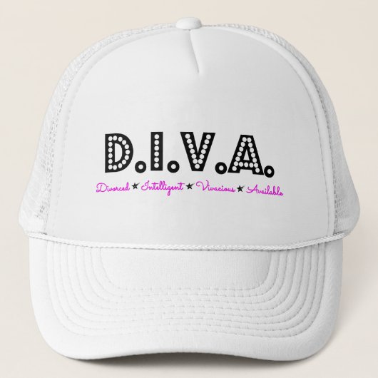 Casquette D.I.V.A. Femme Divorcée (Devant)