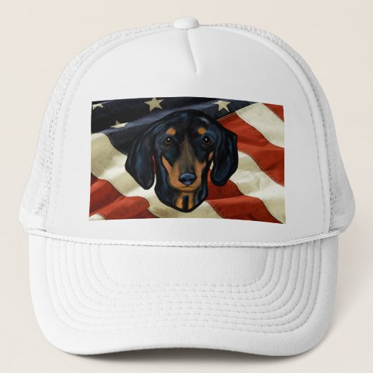 CASQUETTE DACHSHUND ART (Devant)