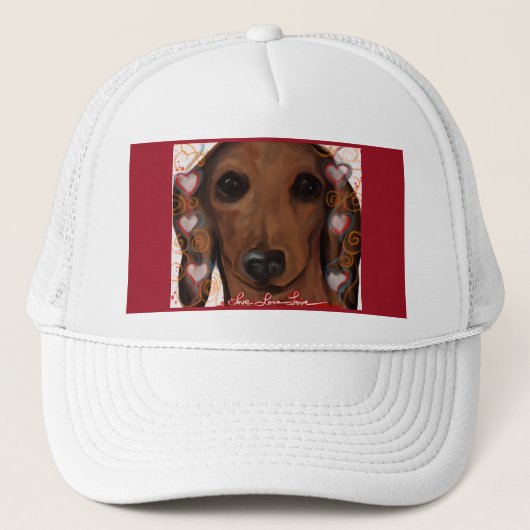 CASQUETTE DACHSHUND ROUGE            (Devant)