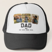Casquette Dad Established Bold Black White 3 Photo Hat (Devant)