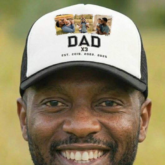 Casquette Dad Established Bold Black White 3 Photo Hat