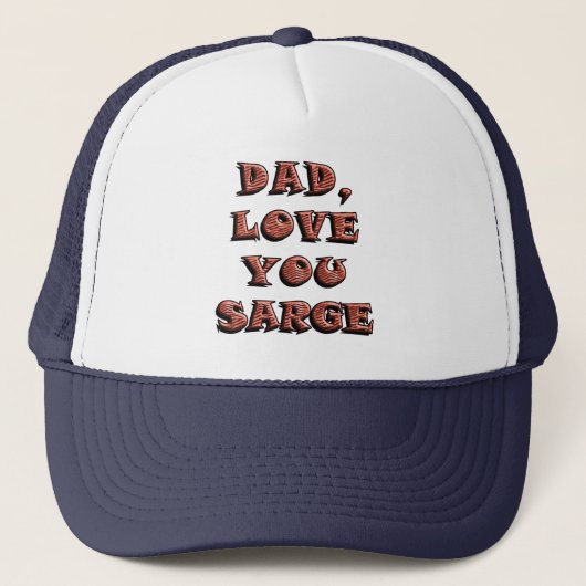 CASQUETTE DAD, LOVE YOU SARGE 2 (Devant)