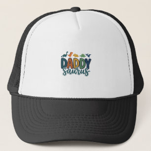 Casquette Daddy Saurus Conception de vecteur de papa dinosau