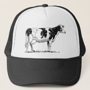 Casquette Dairy Cow Holstein Dessin au crayon de Frésie