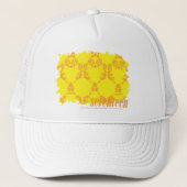 Casquette Damassé 2 jaune-orange (Devant)