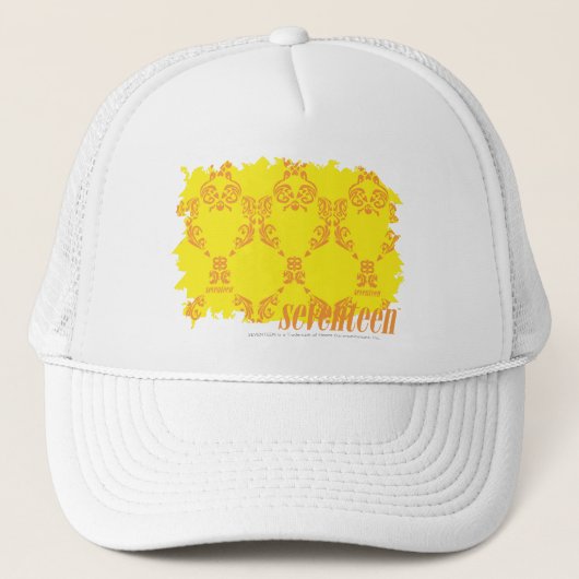 Casquette Damassé 2 jaune-orange (Devant)