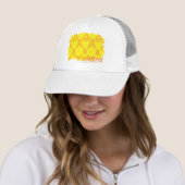 Casquette Damassé 2 jaune-orange (En situation)