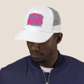 Casquette Damassé 3 Aqua-Magenta (En situation)