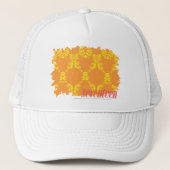 Casquette Damassé 4 jaune-orange (Devant)