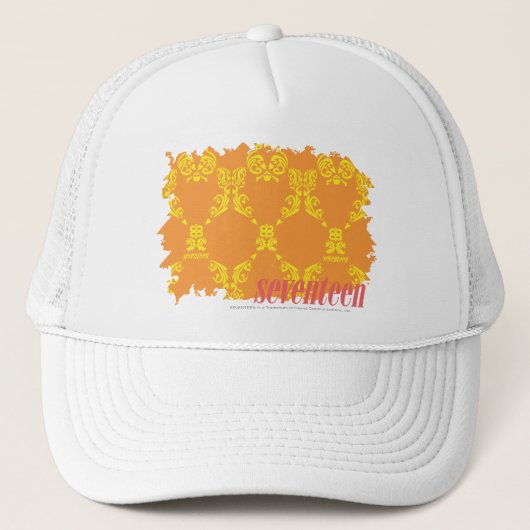 Casquette Damassé 4 jaune-orange (Devant)