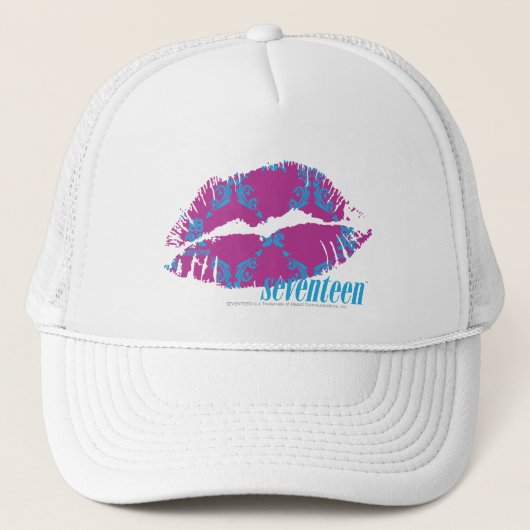 Casquette Damassé Aqua-Pourpre (Devant)