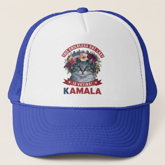 Casquette Dames de chat sans enfant pour kamala harris (Devant)
