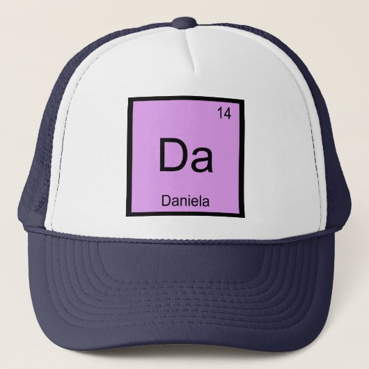 Casquette Daniela Nom Chimie Élément Tableau périodique (Devant)