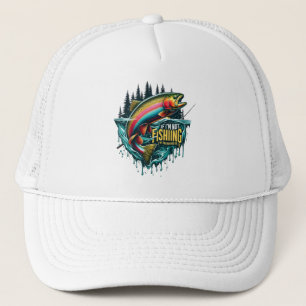 Casquette Danse Arc-en-ciel Un poisson vibre saute de l'eau