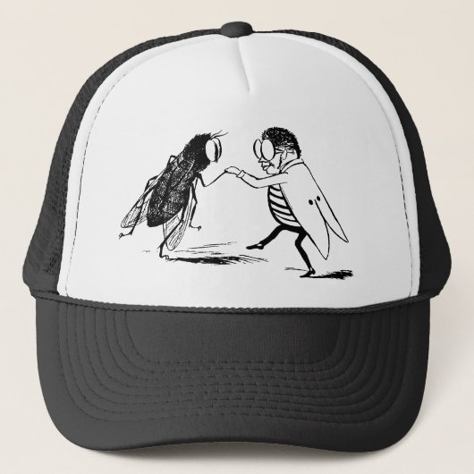 Casquette Danse des insectes vintages; Volée de bleuet (Devant)