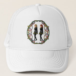 Casquette Danseurs de step irlandais entourés de nœuds celti