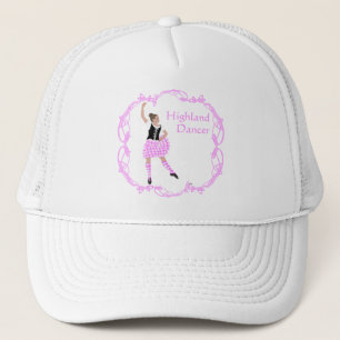 Casquette Danseuse des Highlands Écossais Nœud Celtique Rose