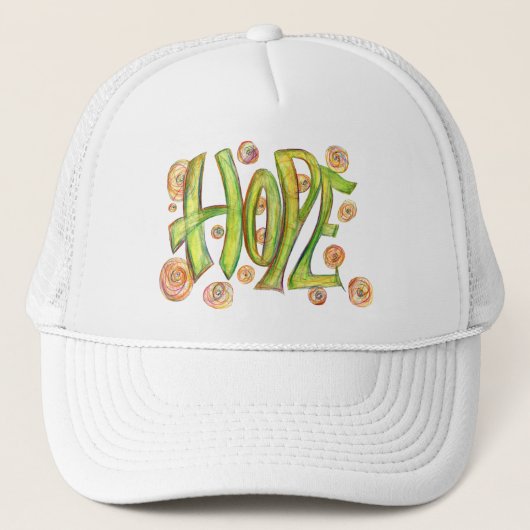 Casquette d'art inspiré Word Hope (Devant)