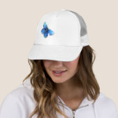casquette d'art papillon bleu (En situation)