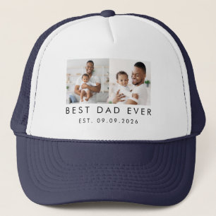 Casquette Date de création Meilleur Papa 2 Photo