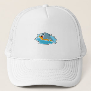 Casquette Dauphin au surf avec Surfboard