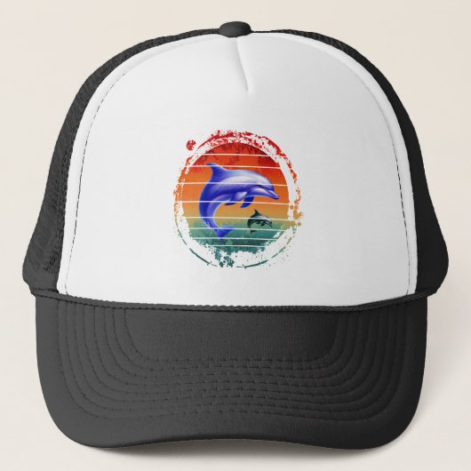 Casquette Dauphins Créatures Marines Vintage (Devant)