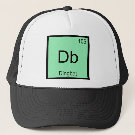 Casquette Db - Symbole d'élément de chimie Dingbat Funny Tee (Devant)