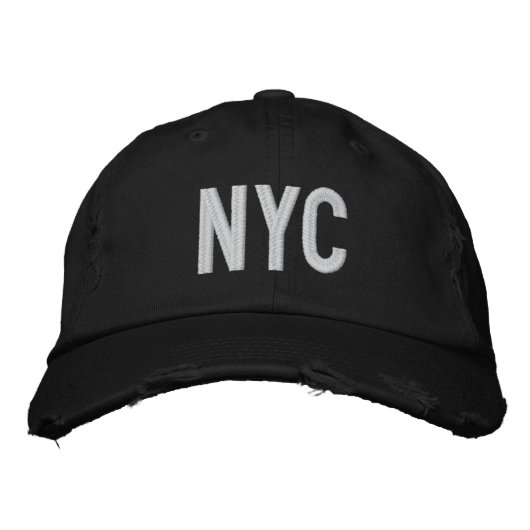 Casquette DE BASEBALL À TWILL DÉTRUIT PAR NYC (Devant)