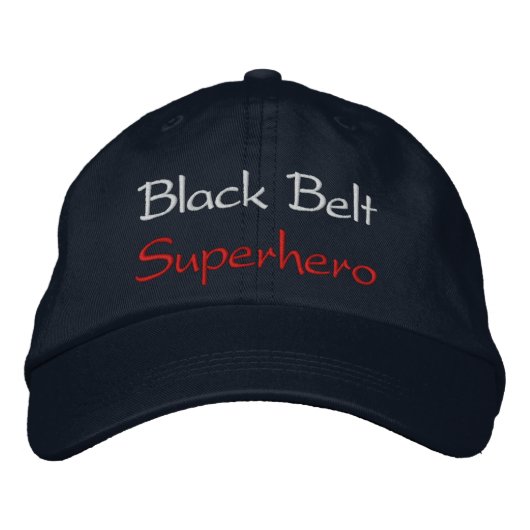 Casquette de baseball Black Belt Superhero (Devant)
