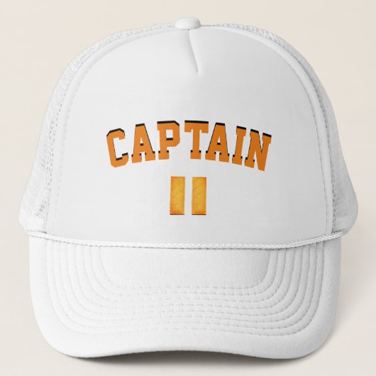 Casquette de baseball blanc du capitaine (Devant)