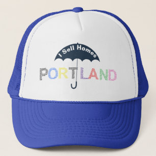 Casquette de baseball bleue de maisons immobilière