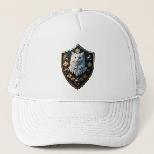 Casquette de baseball Bouclier Persan Blanc Mignon (Devant)