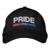 Casquette de baseball brodé Bi Pride (Devant)