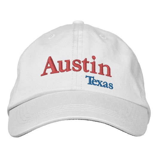 Casquette de baseball brodé d'Austin Texas (Devant)