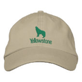 Casquette de baseball brodé de Yellowstone Wolf (Devant)