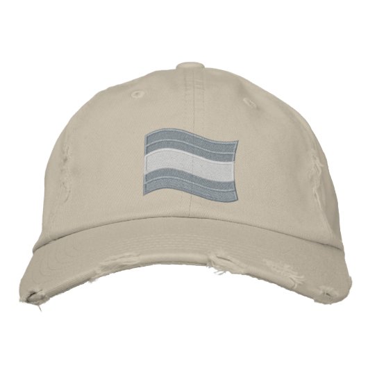 Casquette de baseball brodé du drapeau de la Trans (Devant)