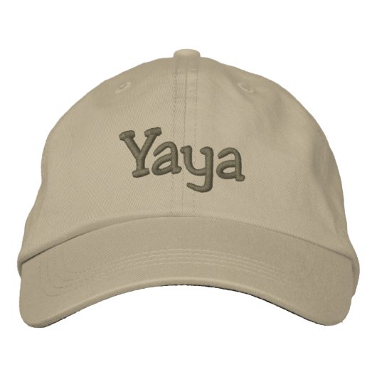 Casquette de baseball brodé Yaya / Casquette Khaki (Devant)
