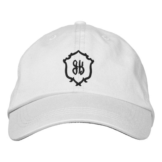 Casquette de baseball brodée au monogramme de blas (Devant)