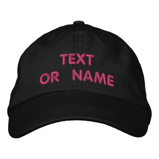 Casquette de baseball brodée avec nom de texte per (Devant)